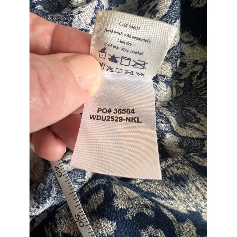 Faherty Navy Blue Floral Maxi Dress - Picture 11 of 12
